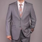Men'S Gray Textured 2-Button Slim-Fit Suit