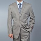 Men'S Sand Twill-Pattern 2-Button Suit