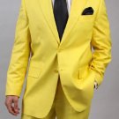 Men'S Two Button Yellow Suit