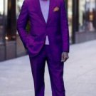 Classic Ultra Smooth 2 Button Suit Purple
