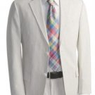 Mens Two Button Vented Sky Blue Seersucker Suit (Jacket + Pants)