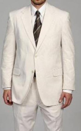 Two Button Vented Seersucker Suit (Jacket + Pants) Available In Mens And Boys Sizes