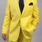 Men'S Two Button Yellow Suit