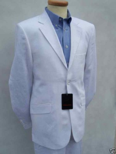 Mens White Linen Designer Wedding Dress Suit