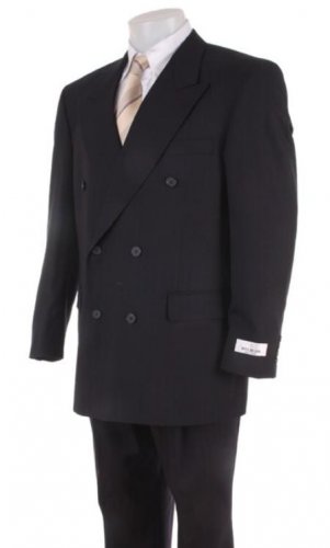 Men'S Black Dress Double Breasted Light Weight Suit