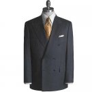 Brand New Charcoal Super Wool Feel Poly-Rayon  Double Breasted Suit