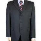 Men'S Darkest Charcoal Gray 100% Pure Wool Feel Rayon Viscose (Super 120) 3-Button
