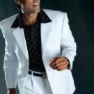 Men'S Dress Casual White Suit Wool High Twist All Year Around 3 Button Suit