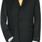 Men'S 3 Buttons Mens Suit Jet Black Premeier Quality Italian Fabric Super 150'S Wool