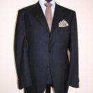 Darkest Navy Blue 3 Buttons Super 120'S Wool