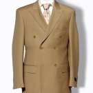 Mens Khaki Double Breasted Dress Suit