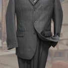 Charcoal Classic 2Pc 3 Button Tone On Tone Stripe Mens Suit