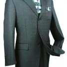 Men'S Single Breasted 3 Button Charcoal Suit