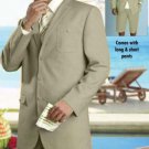 Mens Linen Fabric Summer Suit Available Oatmeal