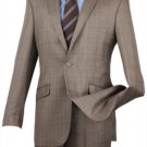 Single Breasted 2 Button Slim Fit Suit Tan