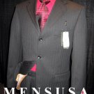 Stunning Black Ton On Ton Shadown Pinstripe Super 140'S Wool Men'S Suits