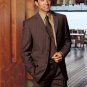 Super 140 Wool 3-Button Brown Pinstripe Premeier Quality Italian Fabric Suit