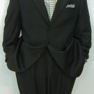 St2 Liquid Black Men'S Double Vent Suits Premeier Quality Italian Fabric Super 150'S Wool