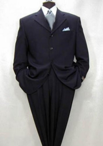 Darkest Navy Blue Wool 3 Buttons Style Premeier Quality Italian Fabric Men'S Suits Liquid Navy Blue