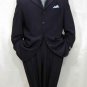 Darkest Navy Blue Wool 3 Buttons Style Premeier Quality Italian Fabric Men'S Suits Liquid Navy Blue