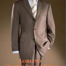 Chocolate Brown 3 Buttons Men'S Super 120'S Wool