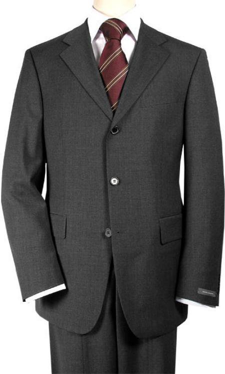 3 Buttons Charcoal Gray Side Vent