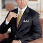 Black Pinstripe Super 140'S Wool Premeier Quality Italian Fabric Design