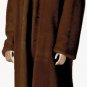 Mens Faux Fur Full Length Coat Brown