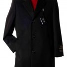 3/4 Cashmere Wool Topcoat Charcoal