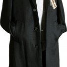 Mens Black Cashmere Wool Trench Coat / Overcoat