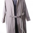 Mens Taupe Full Length All Year Round Raincoat-Trench Coat