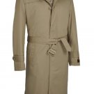 Khaki Single Breasted Trench Coat