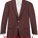Dark Burgundy 2 Button Front 4 On Sleeves  Fully Lined Metal Button (Men + Women)