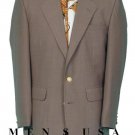 13-40 Mens 2 Btn Straw Khaki/Tan Blazer With Brass Buttons (Men + Women)
