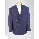 New Mens Navy Blue Double Breasted Dinner Blazer Suit Jacket