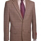 2-Button Black/Gold Wool Plaid Blazer