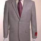 Men'S Jacket/Blazer Gray Basketweave 2 Button Vented Wool
