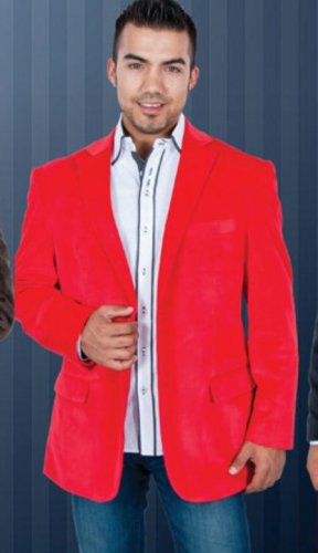 Red Velvet Blazer Jackets For Men