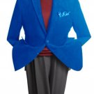 Men'S 2 Button Classic Cotton/Rayon Blazer Royal Blue