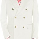 High Quality Off White Double Breasted Blazer With Peak Lapels