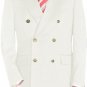 High Quality Off White Double Breasted Blazer With Peak Lapels