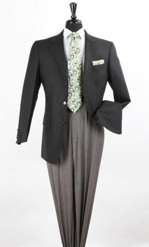 Men'S 100% Wool Blazer - Side Vents In Black & Navy