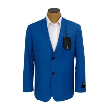 Mens Solid Royal Blue Sport Coat Jacket Blazer