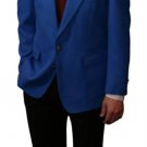 Single Breasted 2 Button Solid Royal Blazer