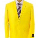 Mens Solid Yellow Blazer