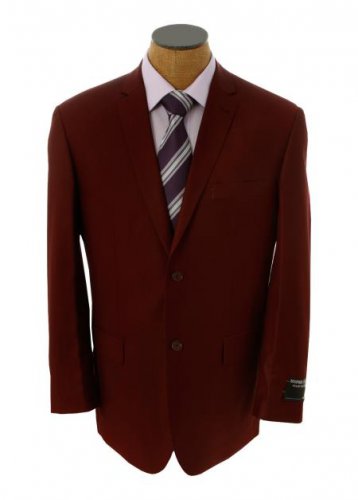 Mens Solid Burgundy Blazer