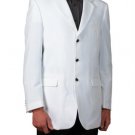 Men'S White Single Breasted Three Button Blazer Sportscoat Dinner Suit Jacket