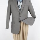 Men'S 100% Wool Sport Coat - Notch Lapel Greenish Grey