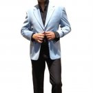 Men'S Two Button Blazer Sky~Baby~Powder Blue