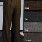 Double-Pleated Slaks / Dress Pants Front Pants Super 120'S Wool  Dress Slacks Lined To Knee